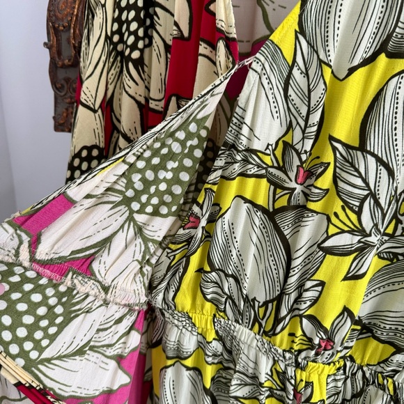 Farm Rio x Anthropologie Floral Wrap Flowy Maxi Dress Size Small - Picture 6 of 9